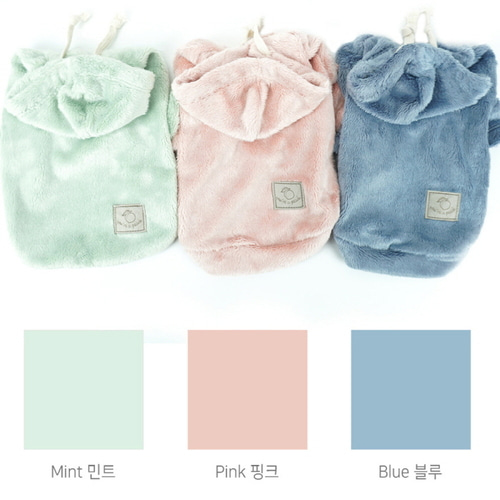 유아러피치 벨보아 후드 티셔츠 강아지봄옷 간절기용